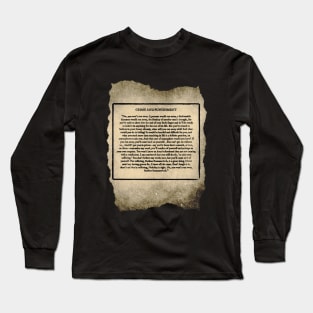 Crime And Punishment Long Sleeve T-Shirt